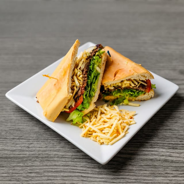 Pan con Bistec.