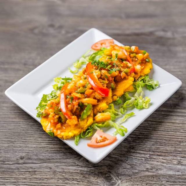 Tostones Rellenos Con Camarón.